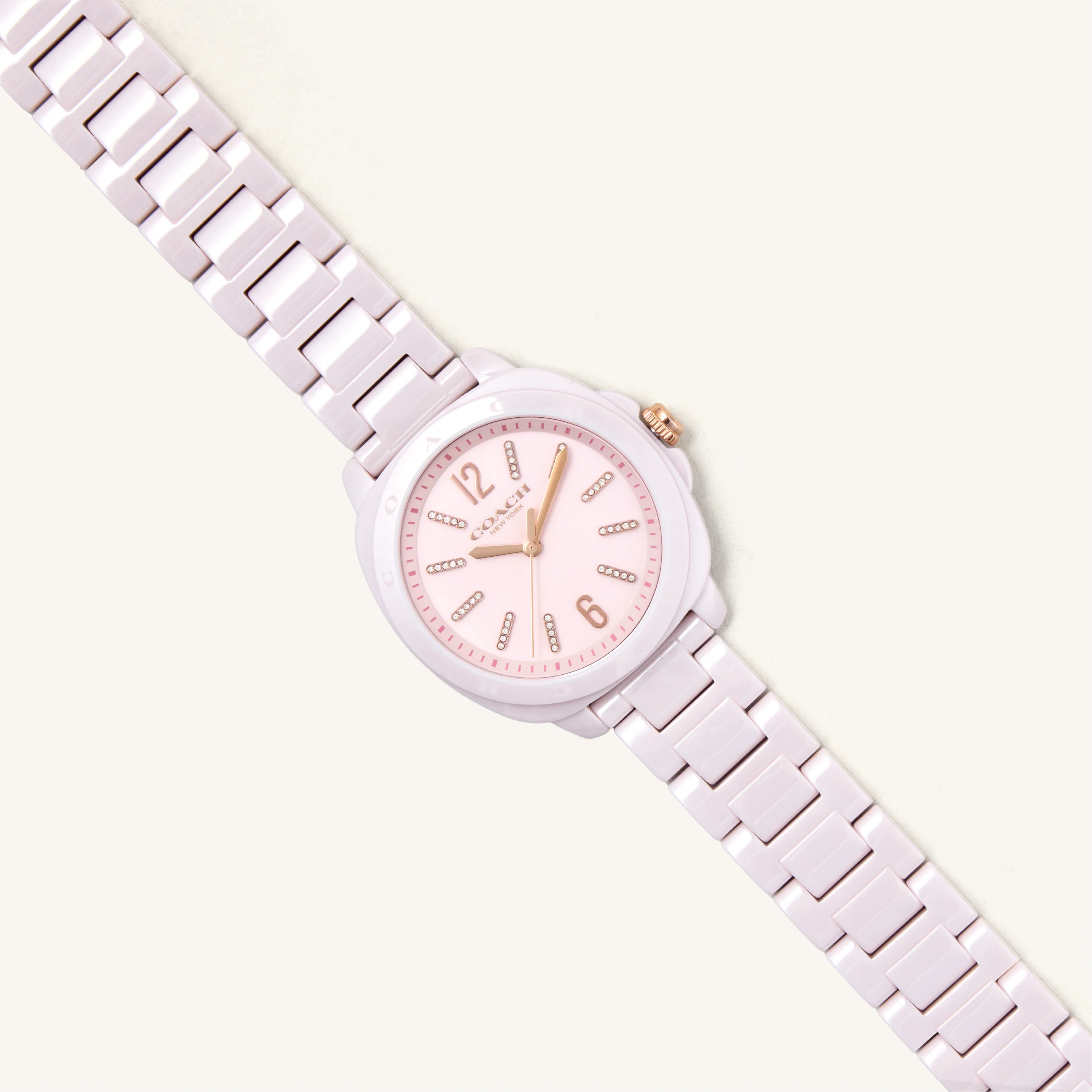 Coach Watch Kitt Pink & Crystal Markers 14504408 - Image 2