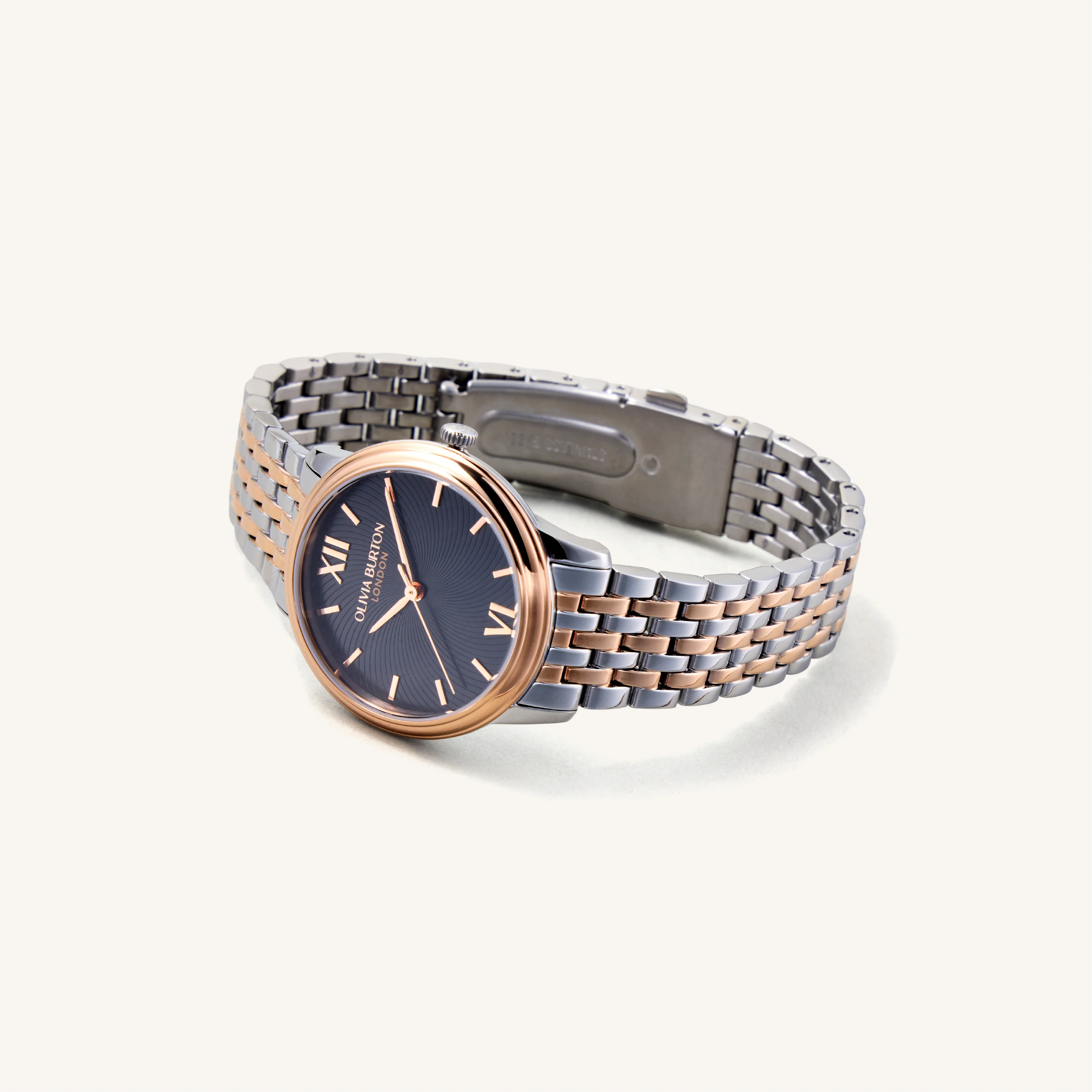 Olivia Burton Watch Classic 32mm Swirl Black & Two Tone Bracelet 24000133 - Image 3